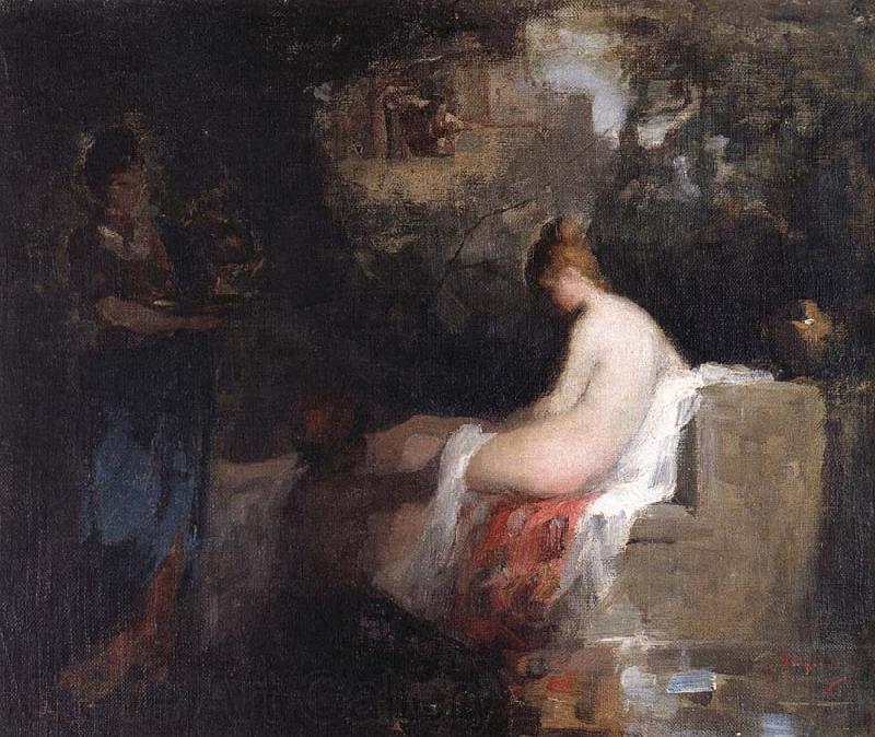Nicolae Grigorescu After the Bath France oil painting art